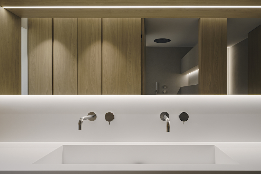 Archisearch Gkotsis Serafimidou architects designed a wooden clad apartment interior in Glyfada