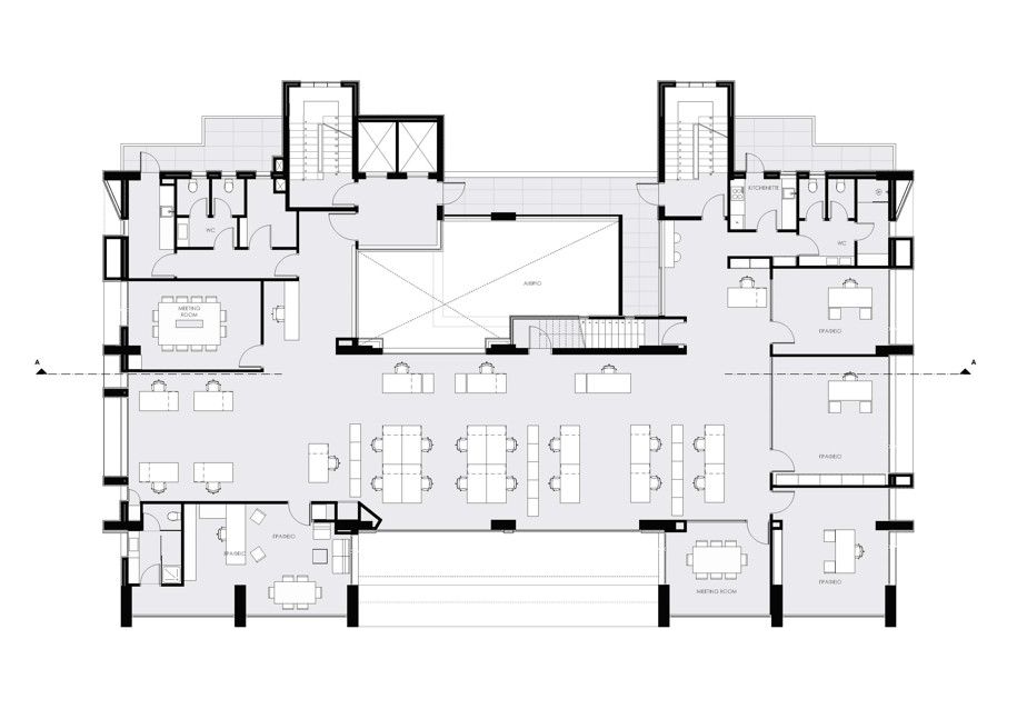 Archisearch Geometrical juxtapositions: Redevelopment of an office building in Palaio Faliro, Athens by Tsolakis Architects