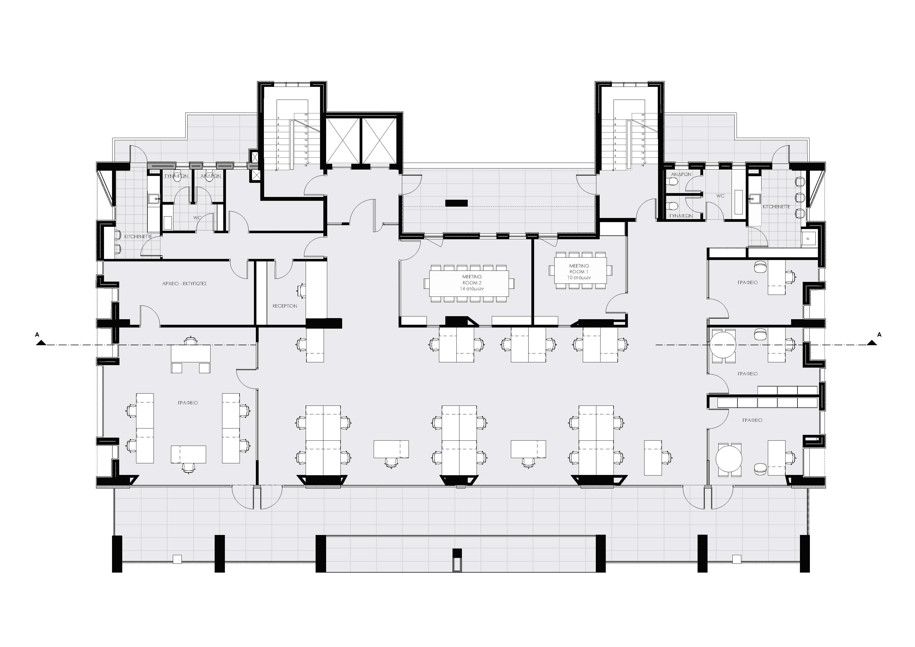 Archisearch Geometrical juxtapositions: Redevelopment of an office building in Palaio Faliro, Athens by Tsolakis Architects