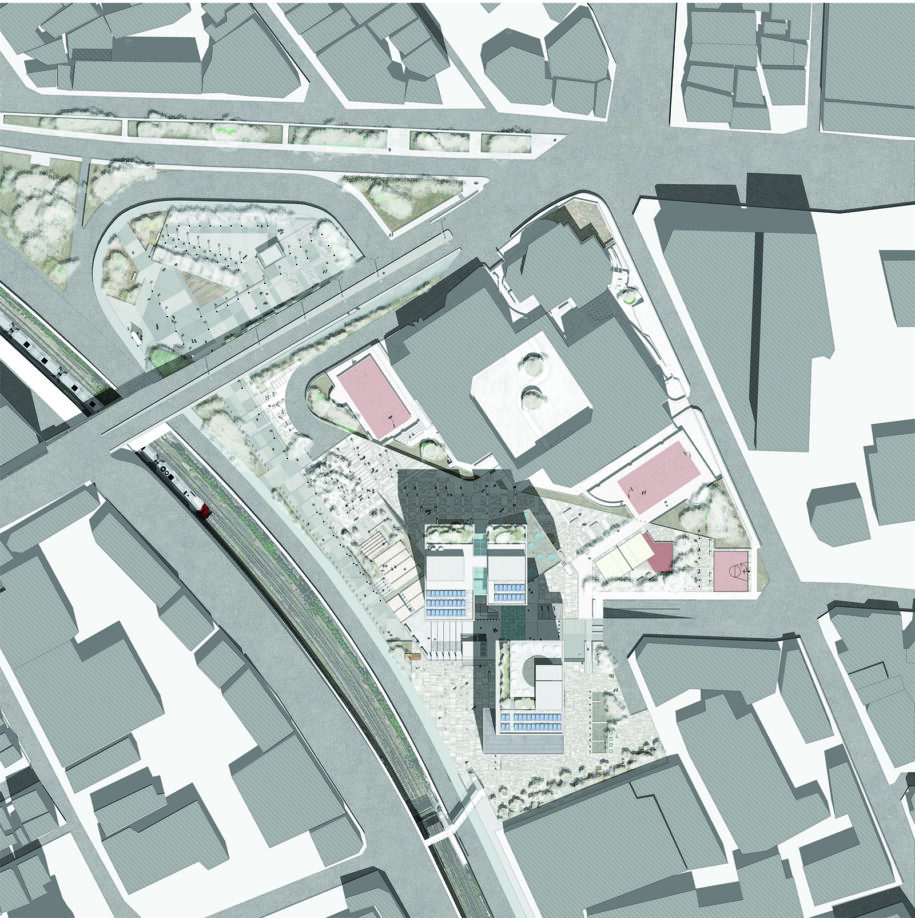 Archisearch WorkScrapers: Offices complex with conference hall and commercial spaces in Neo Faliro, Peiraeus | Diploma thesis by Georgios Lykos