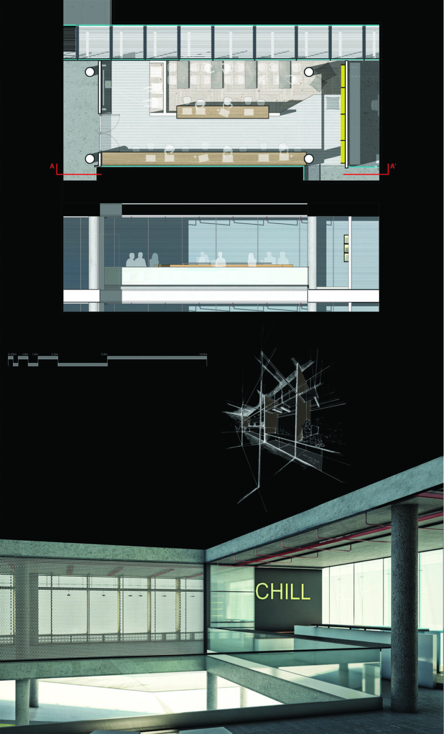 Archisearch WorkScrapers: Offices complex with conference hall and commercial spaces in Neo Faliro, Peiraeus | Diploma thesis by Georgios Lykos