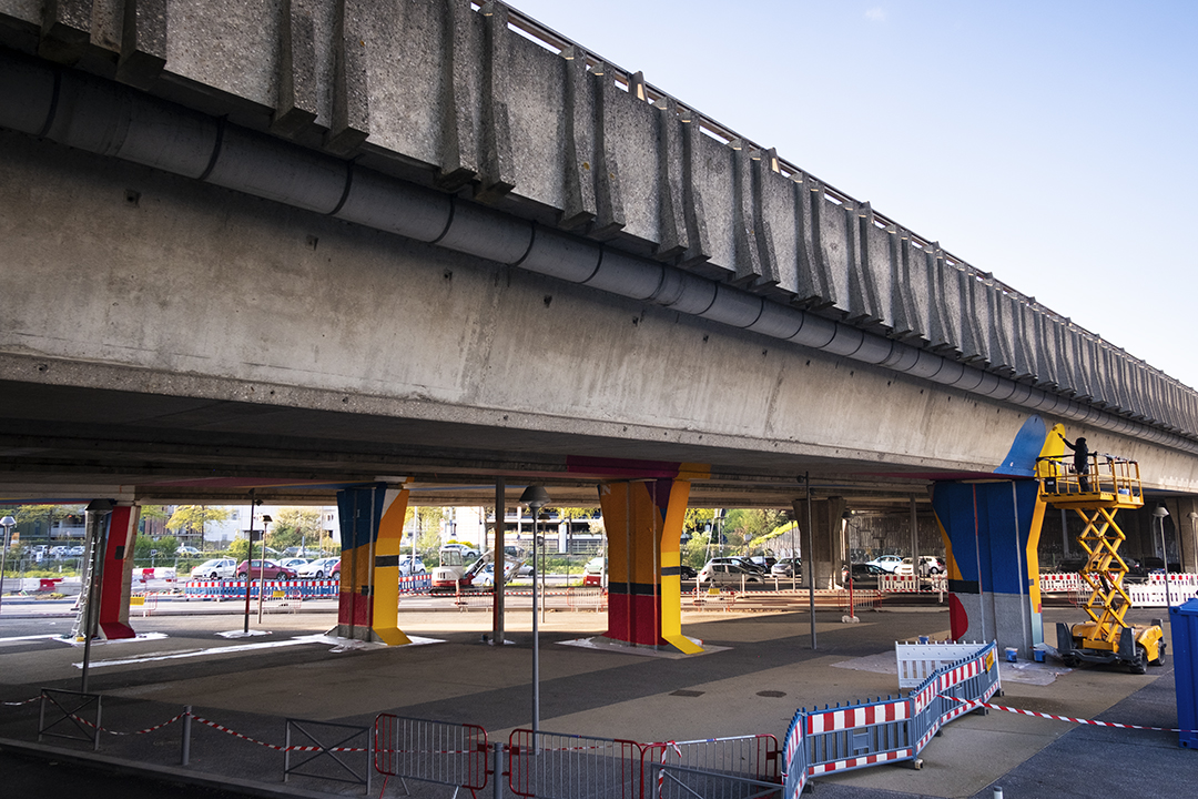 Archisearch Giulio Vesprini's first anamorphic artwork 