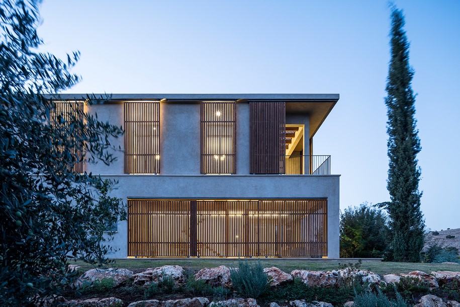 Archisearch Residence in the Galilee by Golany Architects aims to integrate into the pastoral surroundings