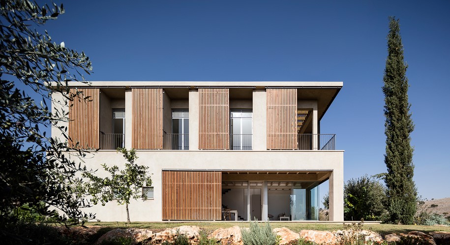 Archisearch Residence in the Galilee by Golany Architects aims to integrate into the pastoral surroundings