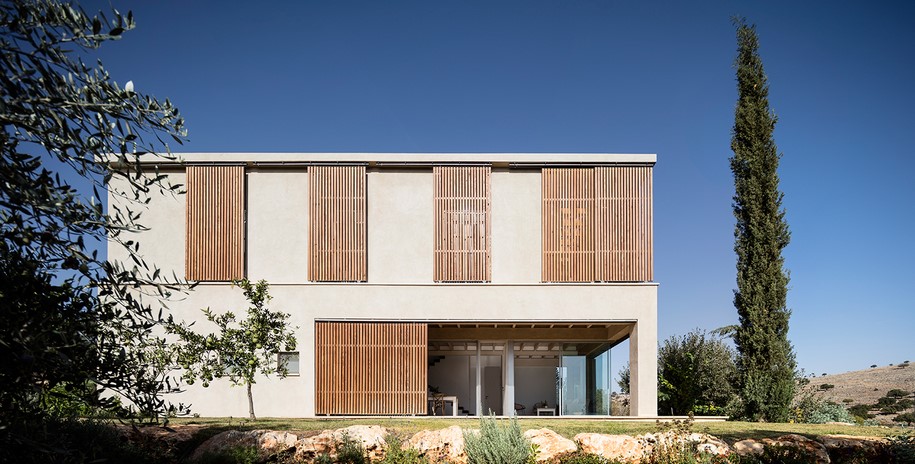 Archisearch Residence in the Galilee by Golany Architects aims to integrate into the pastoral surroundings