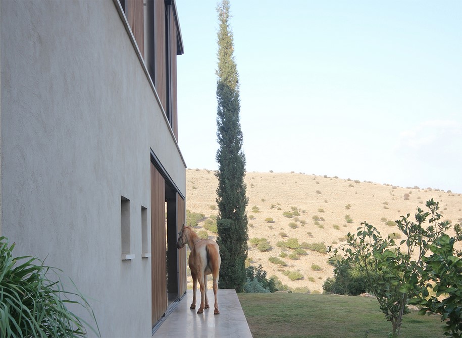 Archisearch Residence in the Galilee by Golany Architects aims to integrate into the pastoral surroundings