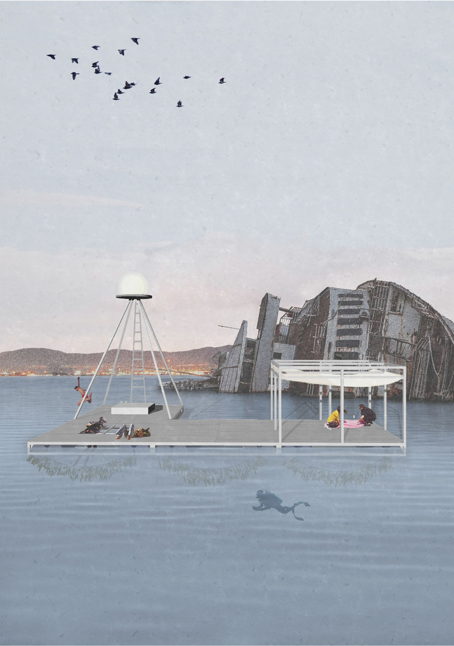 Archisearch REACTIVATIONS : an amphibious installation in Eleysis gulf | Thesis by Heidi Kaproulia