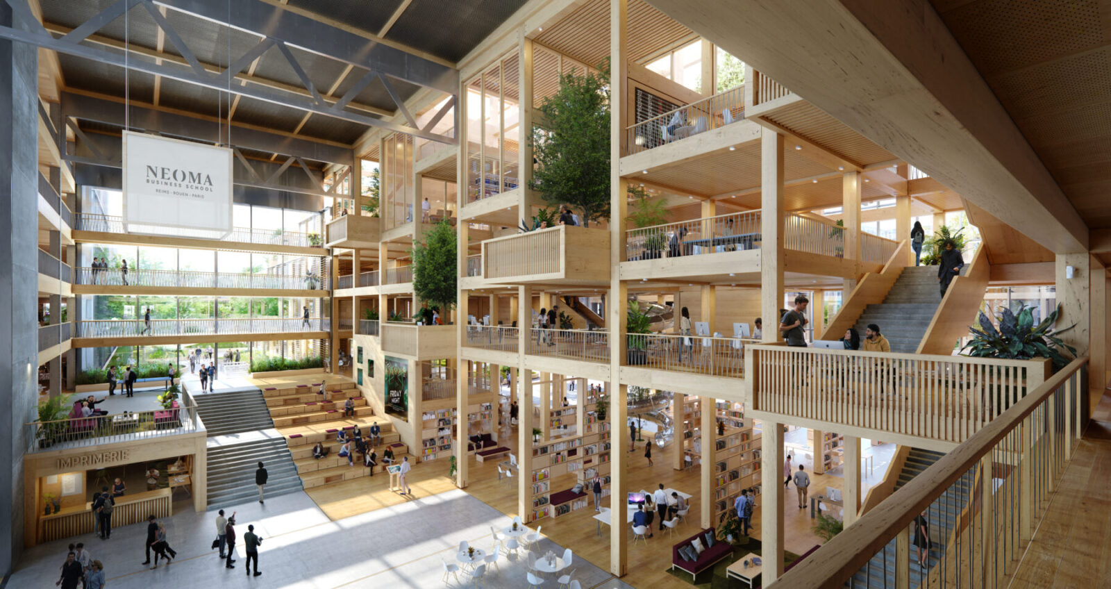 Archisearch Henning Larsen wins NEOMA’s new French Business School new Reims campus in Reims, France