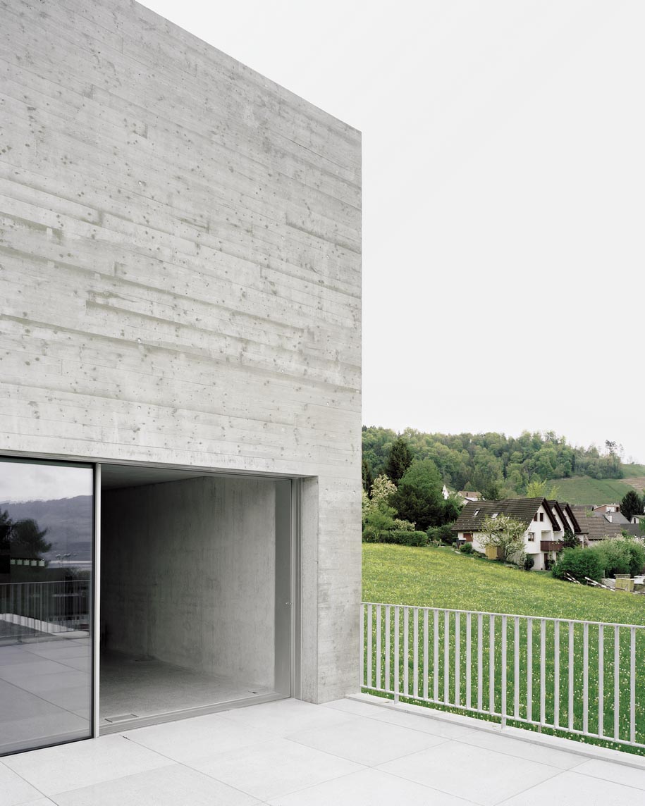 E2A Architects, House B, 2014, family residence, introverted, house, architecture, minimal, concrete, Zurich, Switzerland
