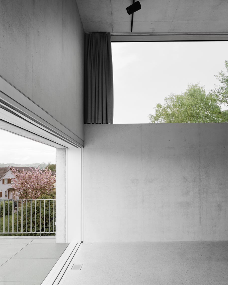 E2A Architects, House B, 2014, family residence, introverted, house, architecture, minimal, concrete, Zurich, Switzerland