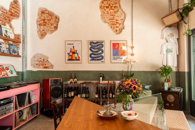 Archisearch - INTERIORS WE LOVE: El mío Abnormal Bar in Volos, designed by blanc Studio, showcases an industrial aesthetic with a theatrical twist.