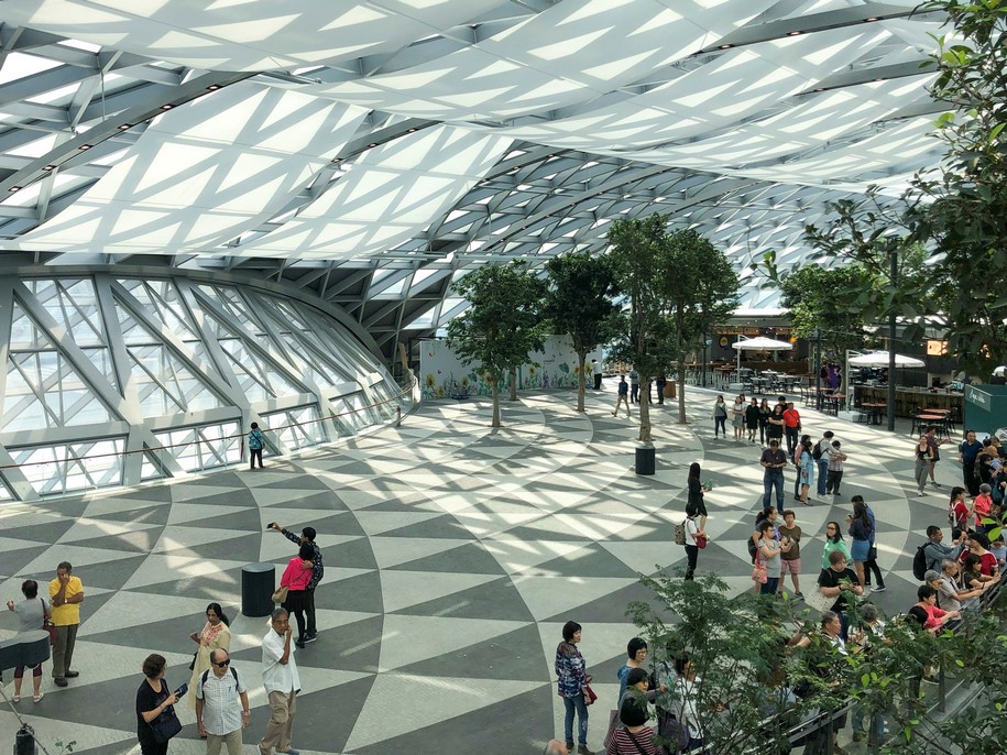 Archisearch Safdie Architects completed world's largest indoor artificial waterfall in Singapore