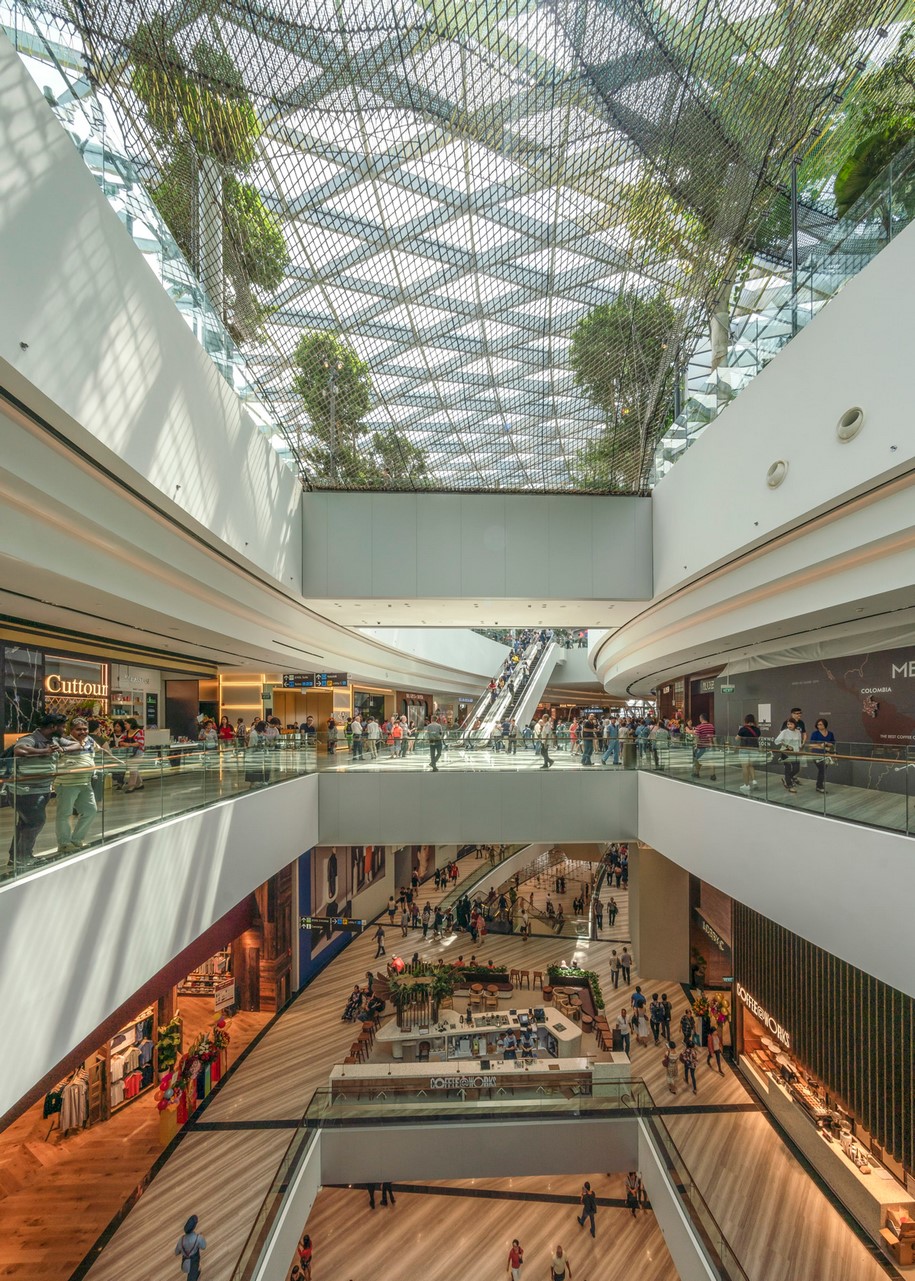 Archisearch Safdie Architects completed world's largest indoor artificial waterfall in Singapore