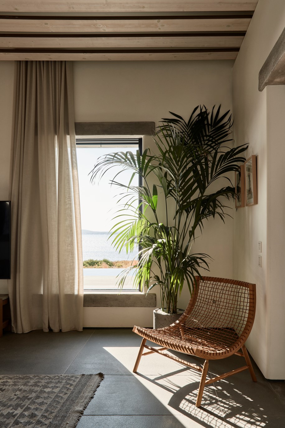 Archisearch K- Studio designed Villa Mandra in Mykonos, Greece upon the idea of slow, laid-back summer living
