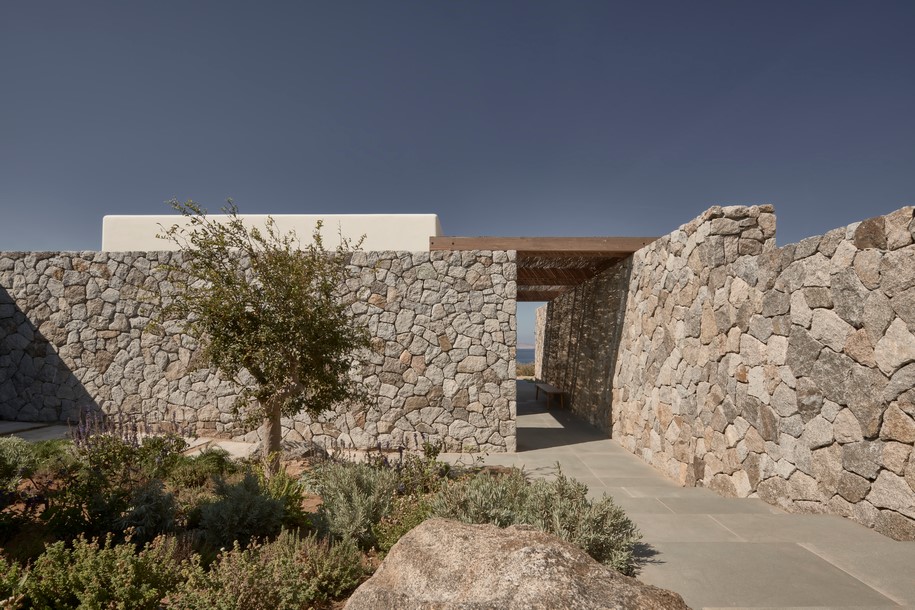 Archisearch K- Studio designed Villa Mandra in Mykonos, Greece upon the idea of slow, laid-back summer living