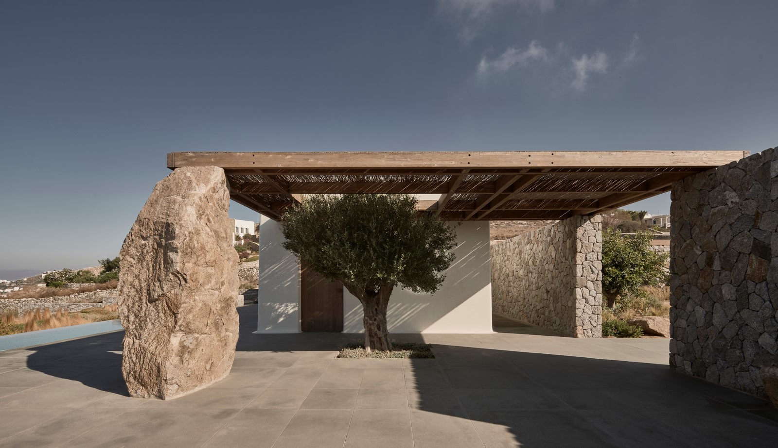 Archisearch K- Studio designed Villa Mandra in Mykonos, Greece upon the idea of slow, laid-back summer living