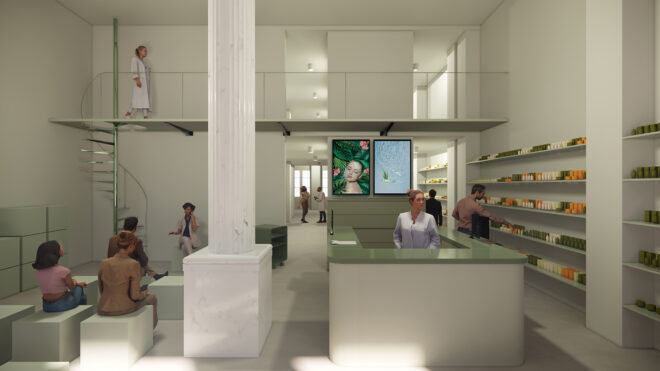 Archisearch - Έπαινος συμμετοχής στο Φοιτητικός Αρχιτεκτονικός Διαγωνισμός Ιδεών «Φαρμακείο 2030», των Αλεξάνδρα Σαπουντζή, Νικολάου Σπηλιωτόπουλου και Μαργαρίτας Τόγια