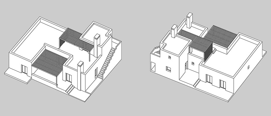 Kampos, house, residential, Paros, Lantavos, Lantavos projects, landscape, island, Axonometric