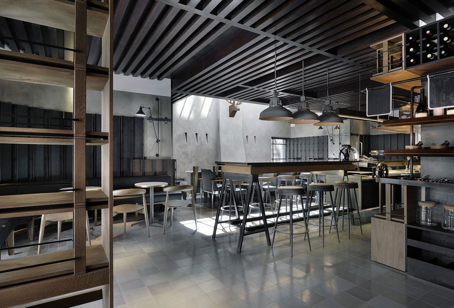 Archisearch Karalasos - operaday architects designed Spaghetti Kitchen Bar in a Post-Soviet building in Sofia