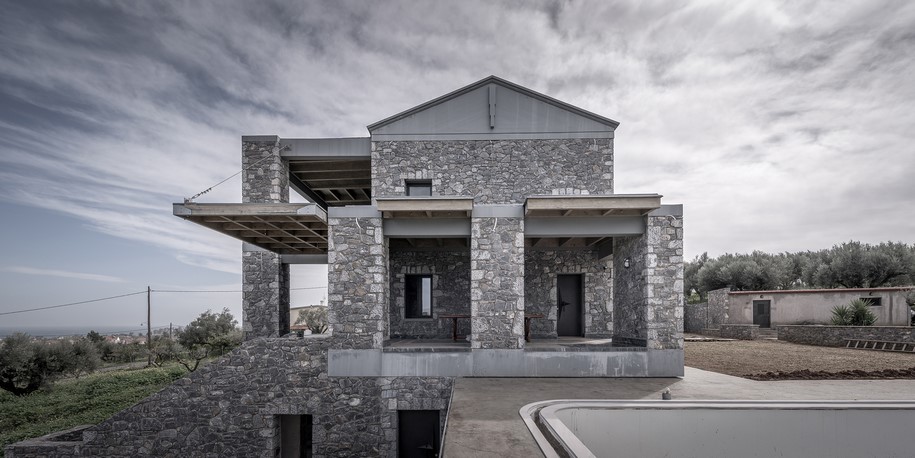 Archisearch Nikos Mourikis designed ‘Olive and stone’ residence in Panorama, Achaea