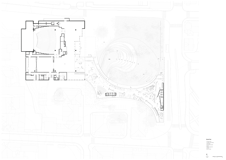 Archisearch Kengo Kuma & Associates and Mad Arkitekter in collaboration with Buro Happold Engineering won the competition to design Ibsen Library in the city of Skien, Norway