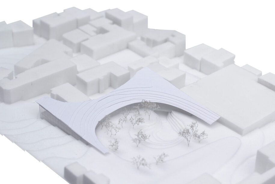 Archisearch Kengo Kuma & Associates and Mad Arkitekter in collaboration with Buro Happold Engineering won the competition to design Ibsen Library in the city of Skien, Norway