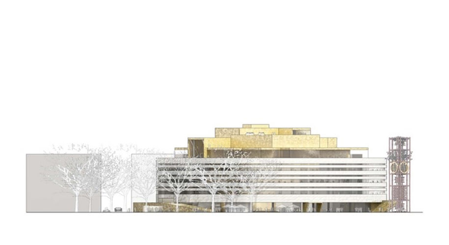City Hall, Kiruna, Sweden, Henning Larsen Architects, Municipality, West facade