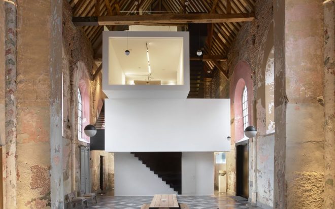 Archisearch - Klaarchitectuur's new studio inside an old Belgian chapel celebrates the building's heritage