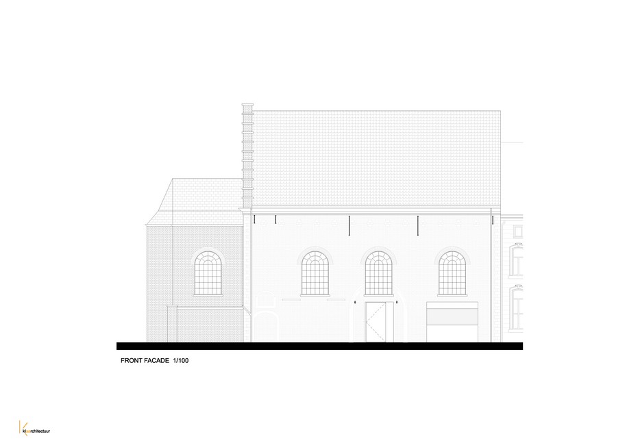 Archisearch Klaarchitectuur's new studio inside an old Belgian chapel celebrates the building's heritage