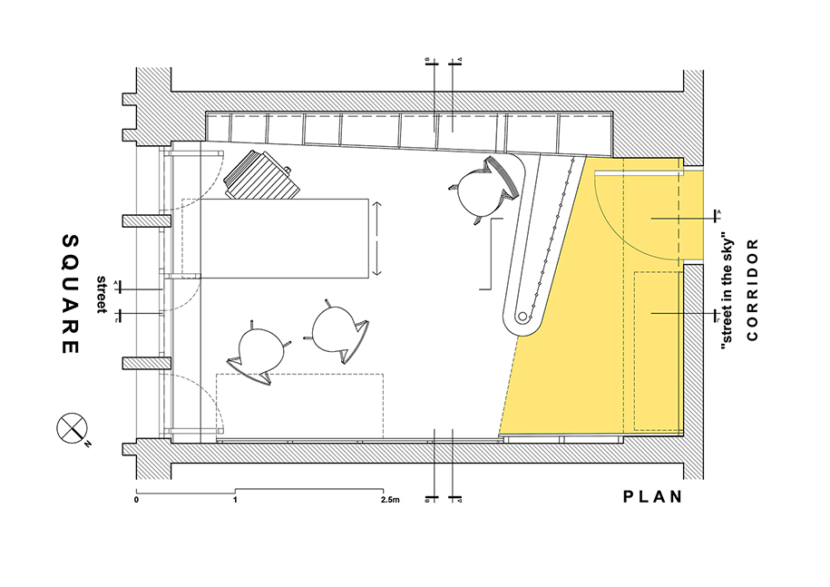 Klafthmonos, square, view, law, office, taf, architects, Lefteris Tsolakis, Vassilis Makris, orange, spyrow staikos, office block, plan