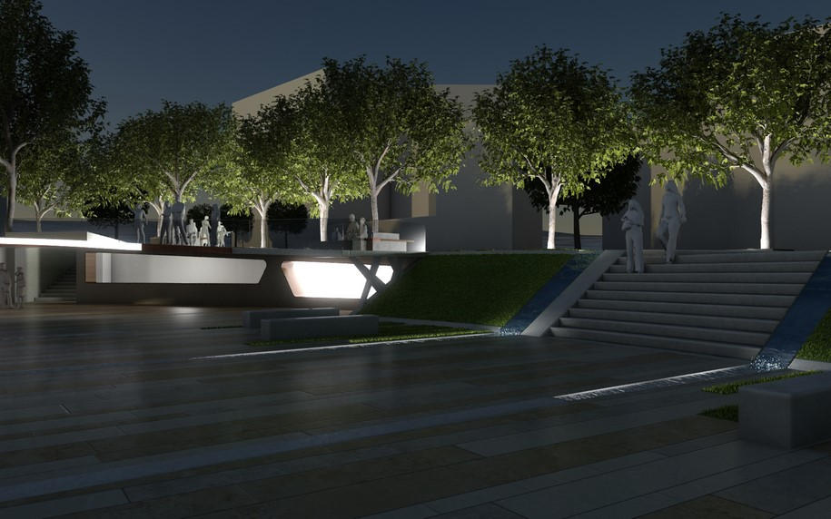 Kozani, Nikis Square, competition, 1st prize, Christos Papas, Eleni Moschovakou, Fani Konstantaki, Architectural Lighting Design, Mara Spentza , urban, διαγωνισμός, πρώτο βραβείο, υλοποίηση, πλατεία, Κοζάνη