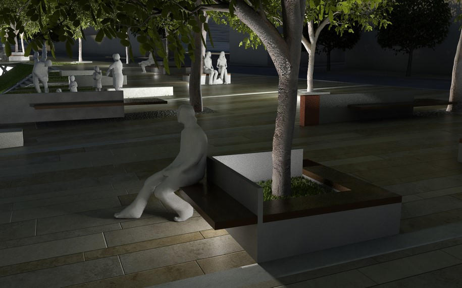 Kozani, Nikis Square, competition, 1st prize, Christos Papas, Eleni Moschovakou, Fani Konstantaki, Architectural Lighting Design, Mara Spentza , urban, διαγωνισμός, πρώτο βραβείο, υλοποίηση, πλατεία, Κοζάνη