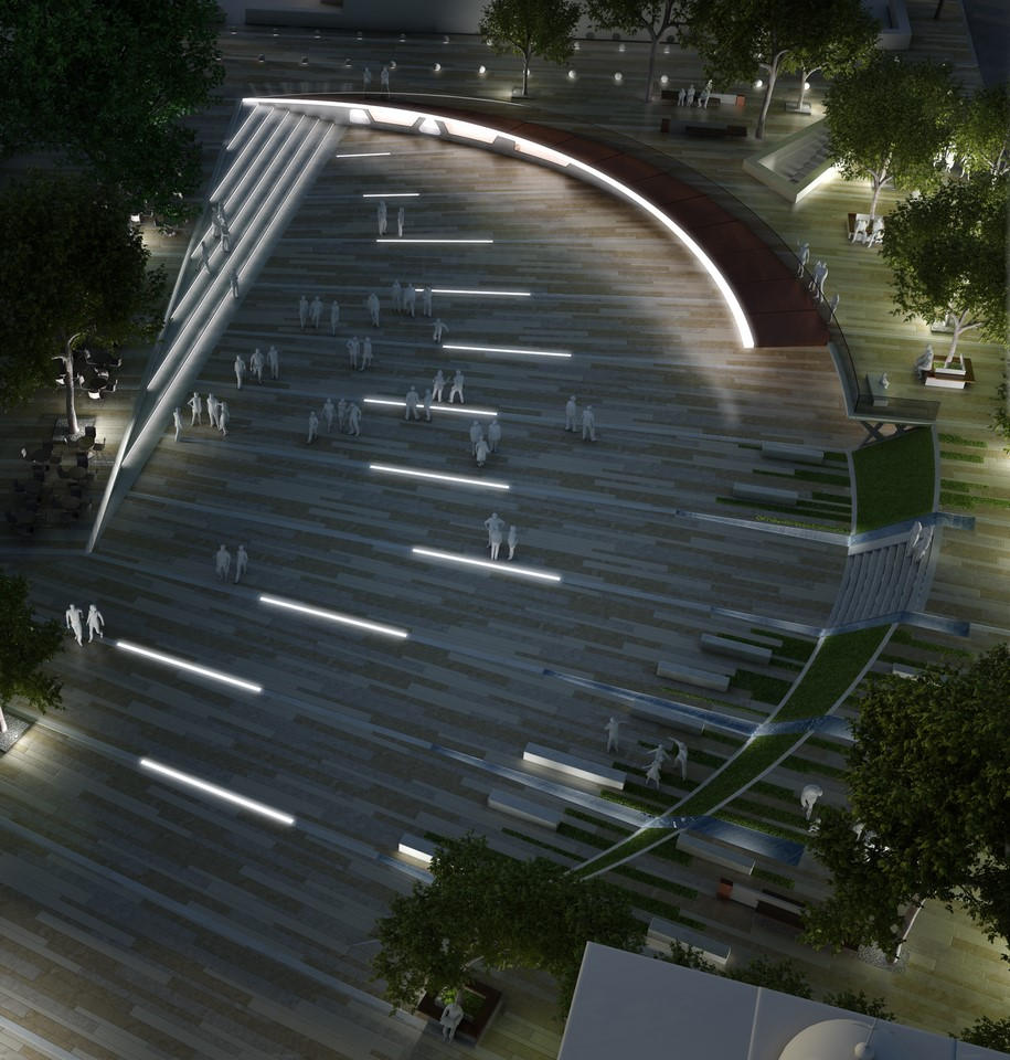 Kozani, Nikis Square, competition, 1st prize, Christos Papas, Eleni Moschovakou, Fani Konstantaki, Architectural Lighting Design, Mara Spentza , urban, διαγωνισμός, πρώτο βραβείο, υλοποίηση, πλατεία, Κοζάνη