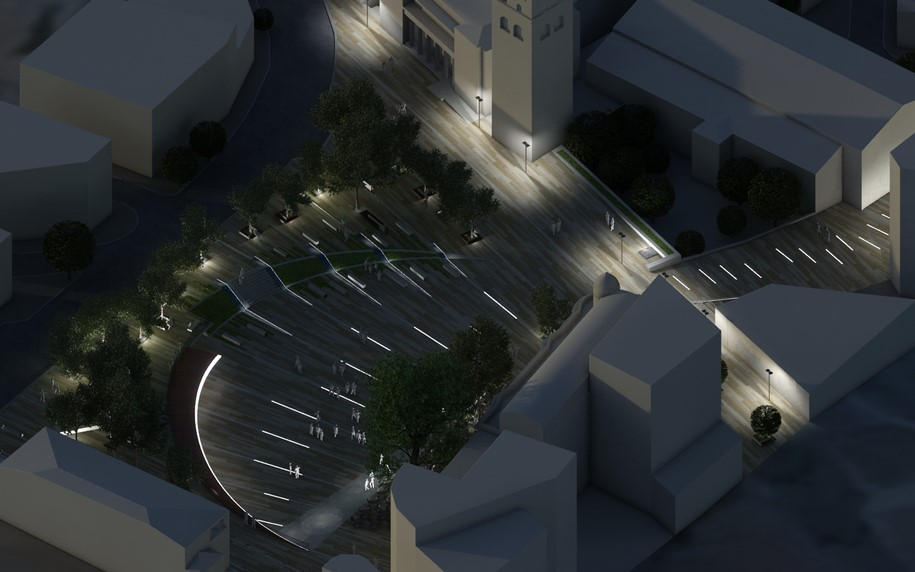 Kozani, Nikis Square, competition, 1st prize, Christos Papas, Eleni Moschovakou, Fani Konstantaki, Architectural Lighting Design, Mara Spentza , urban, διαγωνισμός, πρώτο βραβείο, υλοποίηση, πλατεία, Κοζάνη