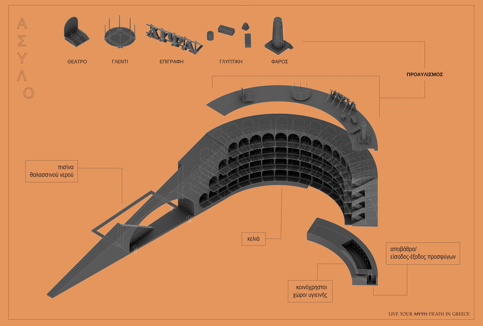 Archisearch Live your (myth) death in Greece | Diploma thesis project by Evangelos Evangelou