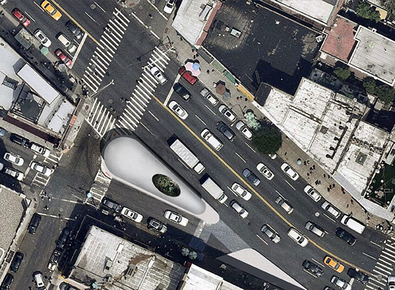 Archisearch LOT office for architecture designed a light concrete dome pavilion in New York inspired by the 21st Century vision of the traditional Chinatown Gateway