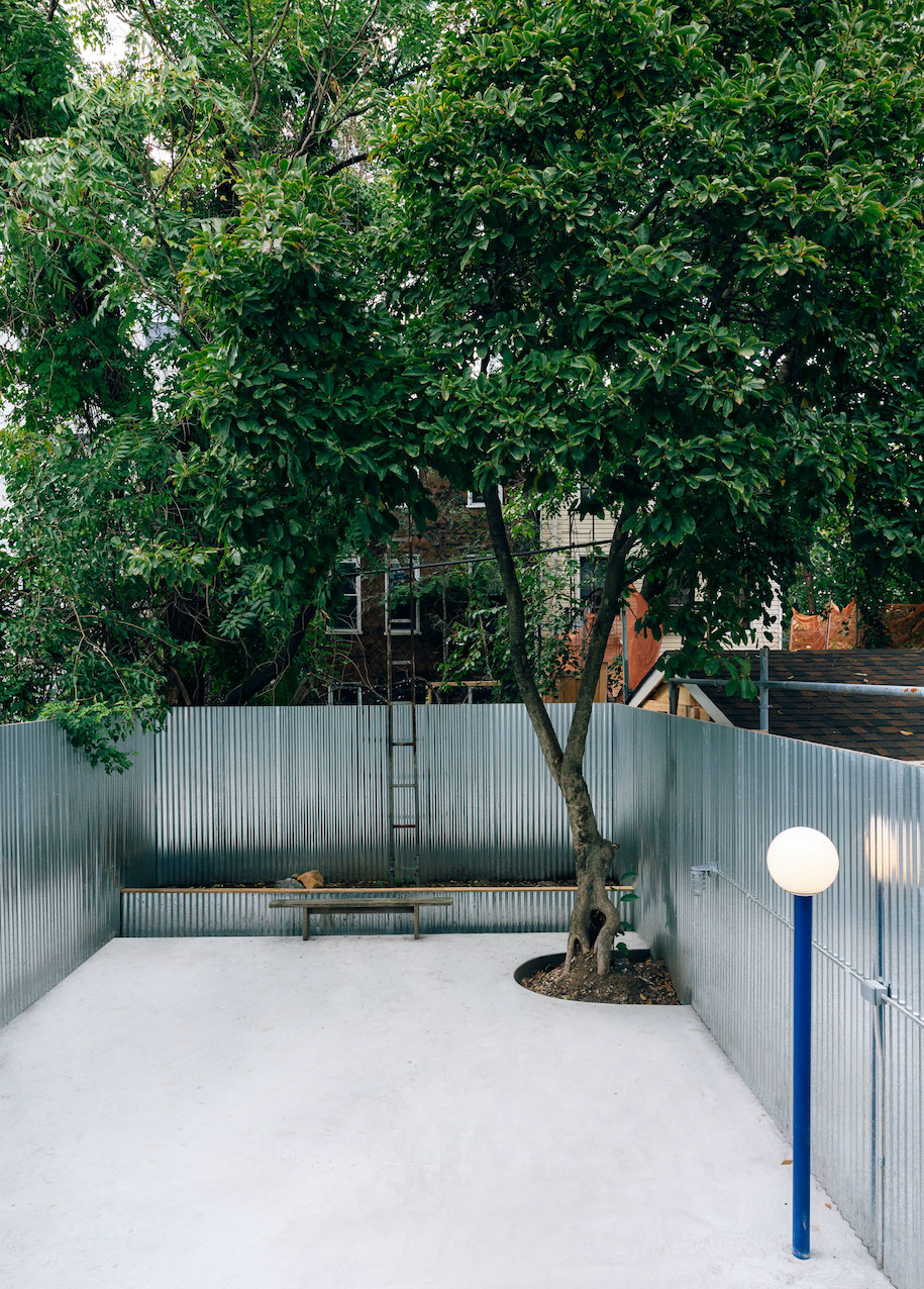 Archisearch LOT designed The Blue Building private townhouse located in Brooklyn