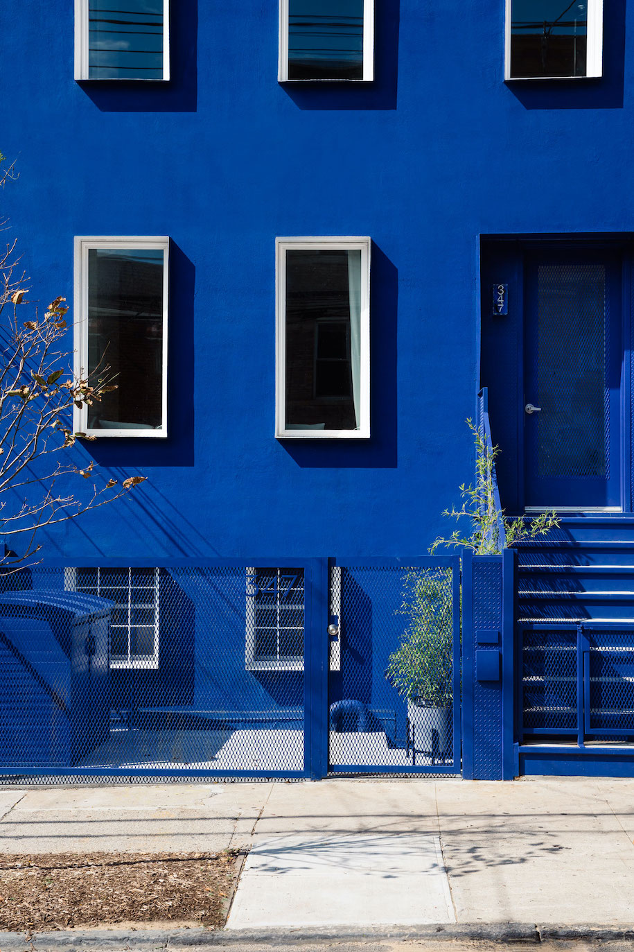 Archisearch LOT designed The Blue Building private townhouse located in Brooklyn