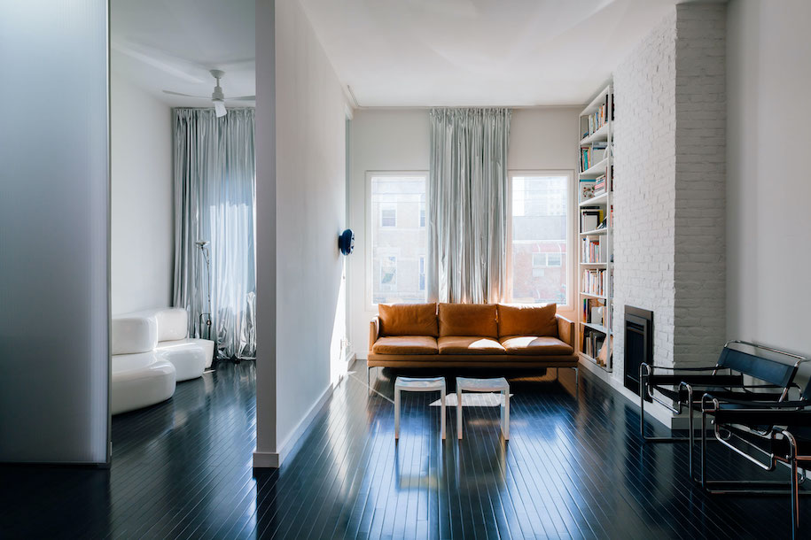 Archisearch LOT designed The Blue Building private townhouse located in Brooklyn