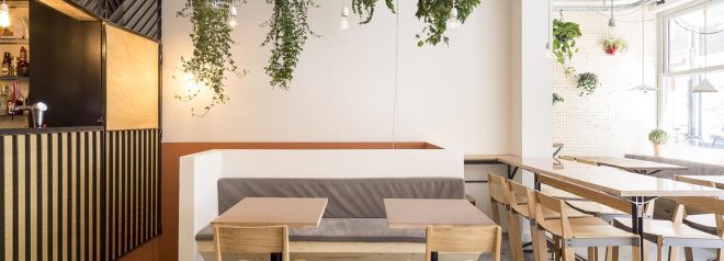 Archisearch - Mezzo Atelier Designs, Locanda, an Italian Bistro in Amsterdam Using Self-Built Furniture