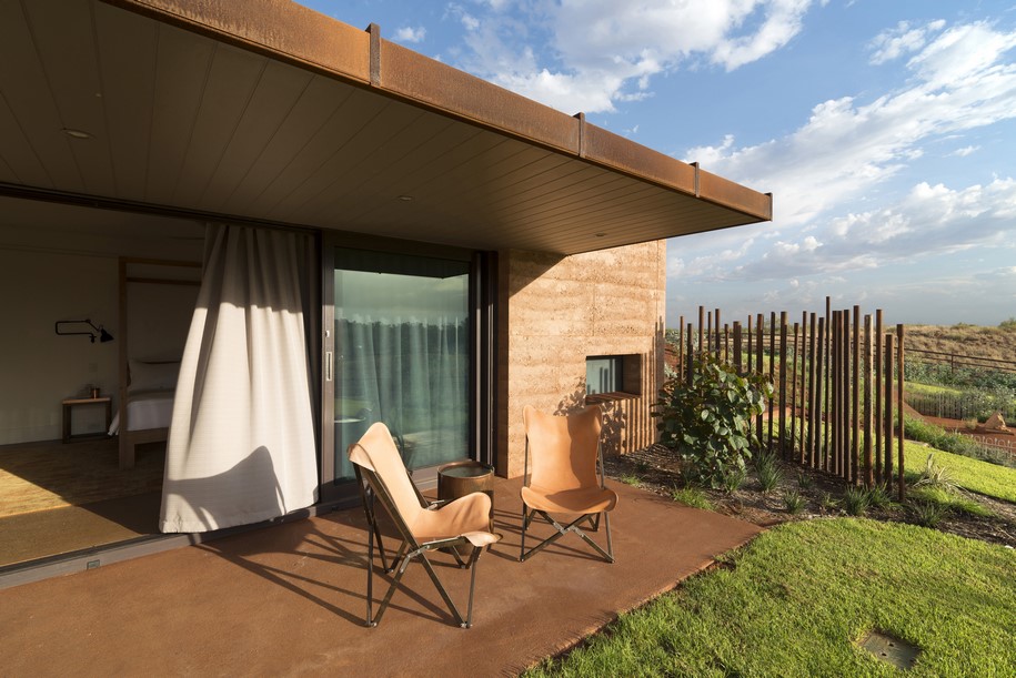 The Great Wall of WA, Luigi Rosselli architects, Australia, rammed earth,  naturally cooled, nature, architecture, landscape, earth formations, cemetery, residences, chapel