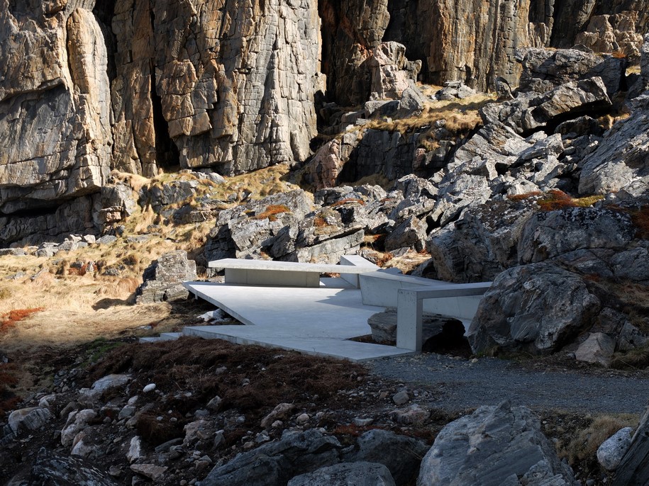 Archisearch MORFEUS arkitekter designed rest stops as sculptural elements spread out in the landscape