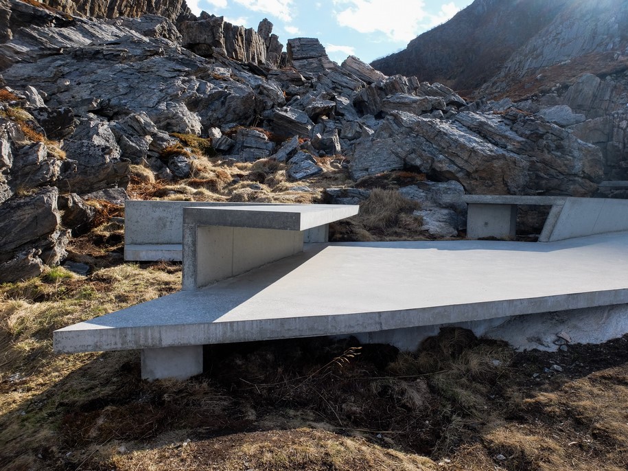 Archisearch MORFEUS arkitekter designed rest stops as sculptural elements spread out in the landscape