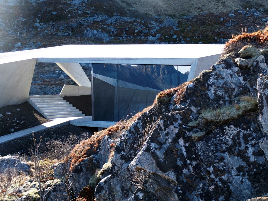 Archisearch MORFEUS arkitekter designed rest stops as sculptural elements spread out in the landscape