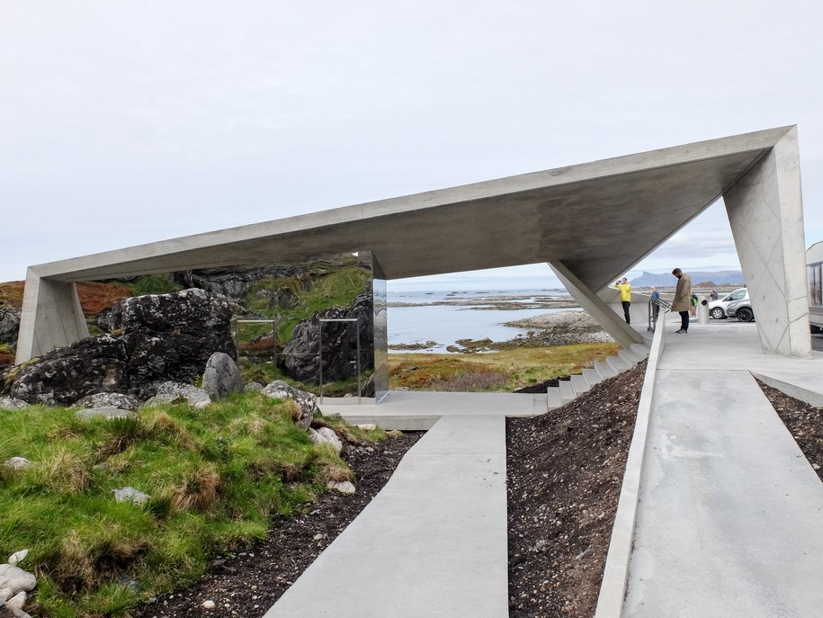 Archisearch MORFEUS arkitekter designed rest stops as sculptural elements spread out in the landscape