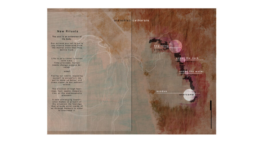 Archisearch MYISIS 2.0 _ New Rituals_ Landscape Design of Vouliagmeni’s Lake, Attica | Student work by Lefkothea Spartioti and Ioanna Diamanti