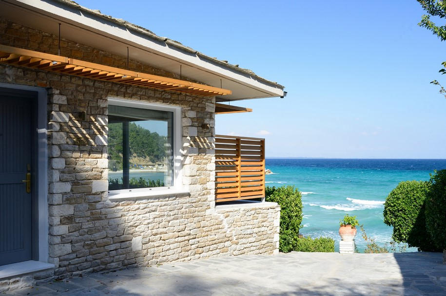 ΑΜ³ Architects, greek architecture, Makryammos, minimalism, hotel, bungalows, Thasos, materials, renovation, stone, wood