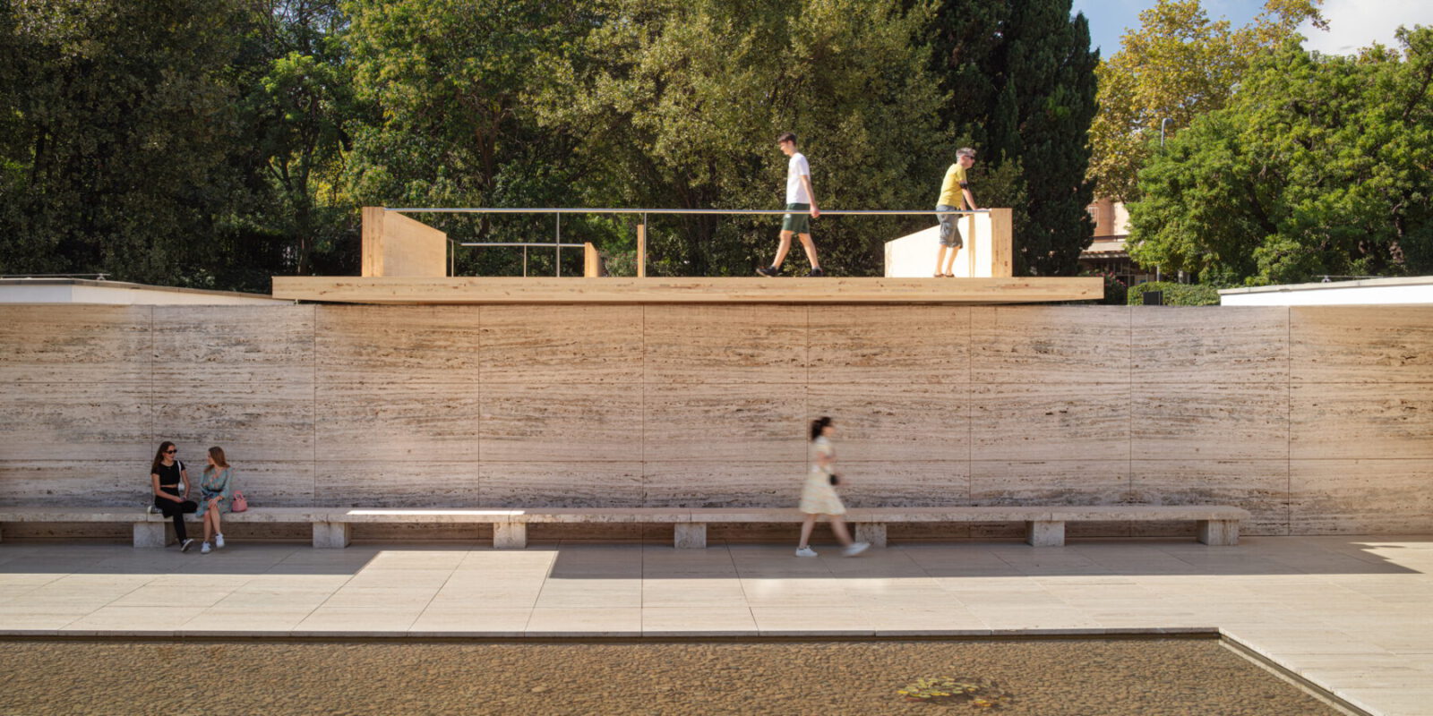 Archisearch Barcelona Pavilion reimagined in Carbon-Saving Wood