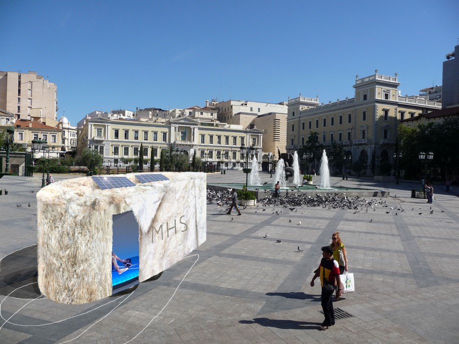 Archisearch The 6th Athens Biennale ANTI presents Microclimate Heat Shelter by artists Annechien Meier and Gert-Jan Gerlach