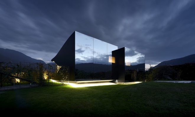 Archisearch - The Mirror Houses, designed by Peter Pichler, reflect the surrounding mountains of Bolzano